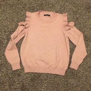 NWOT Gorgeous mauve cold shoulder sweater M